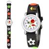 Kinder-Quarz-Uhr mit geprägtem Sportball-Muster Weiches Silikonarmband Langlebige Kinder-Armbanduhr für den täglichen Gebrauch