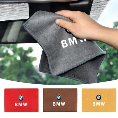 Mikrofaser Reinigungs Wildleder Auto Logo Handtuch Trockentuch Lappen Für BMW 1 3 5 Serie X1 X4 X5 X7 G20 G38 F20 F39 F48 E46 E60 E36 E39