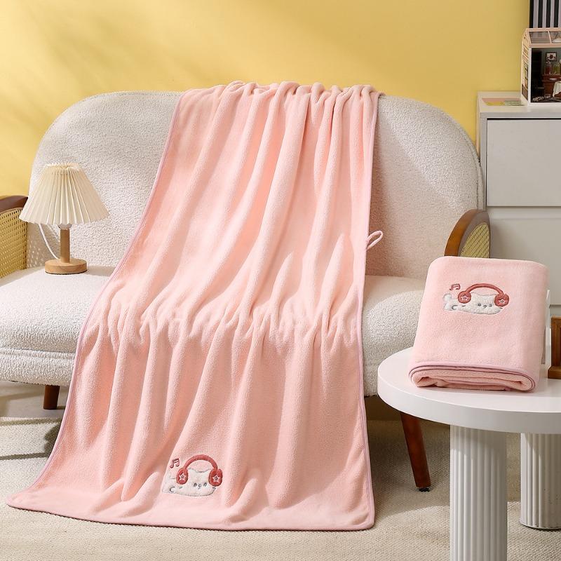 

The Thickened Coral Fleece Bath Towel for Puppies Is Highly Absorbent and Quick-drying. It Is Suitable for Home Use and Does Not Shed 70*140CM розовый
