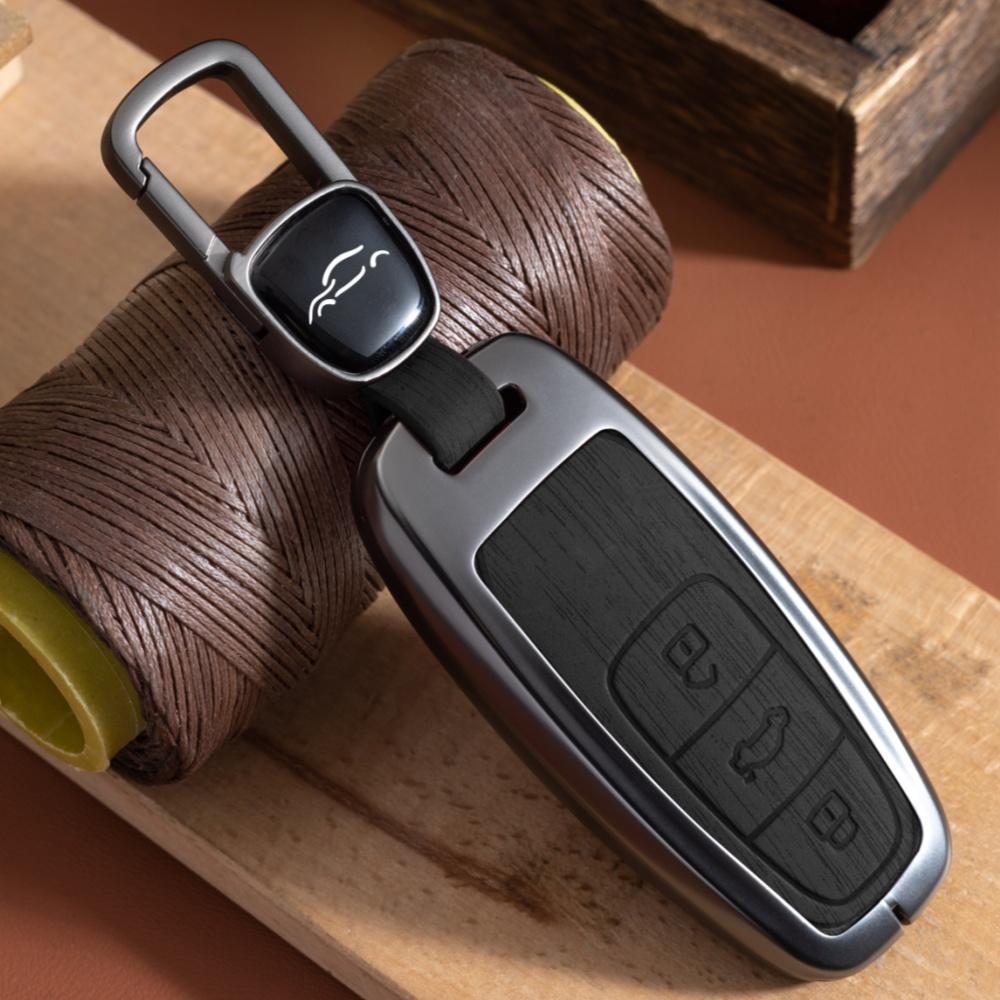 

Металлический чехол для автомобильного дистанционного ключа, чехол-брелок для A3 A4 B9 A6 A7 4K A8 E-tron Q5 Q8 C8 D5 SQ8, защитная сумка для ключей, аксессуары