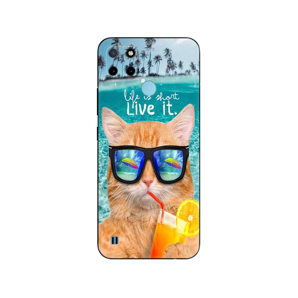 For Realme C21Y C25Y Case Silicon Phone Back Cover For OPPO Realme C21Y C25Y 4G Soft Case RMX3261 Coque 6.5inch Black Tpu Case