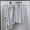 Abiti Musulmani da Donna Colore Unico Copricapo Maniche a Pipistrello Moschea Cardigan Ramadan