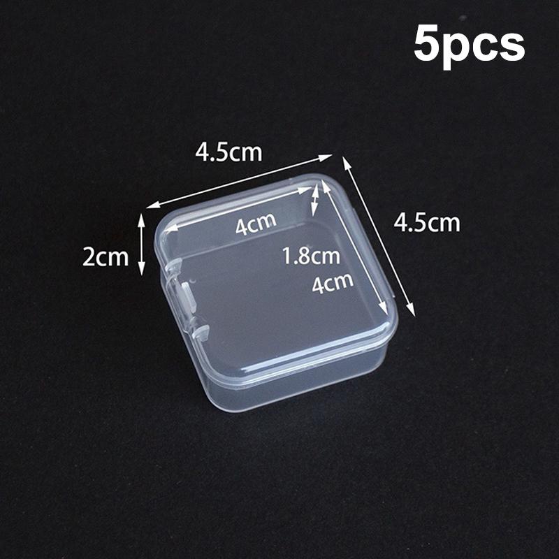 

Pp Коробка Для Хранения Мини Прозрачный Пластиковый Корпус Контейнер Квадратная Прямоугольная Упаковочная Коробка Для Ювелирных Изделий Бусин Мелких Предметов
