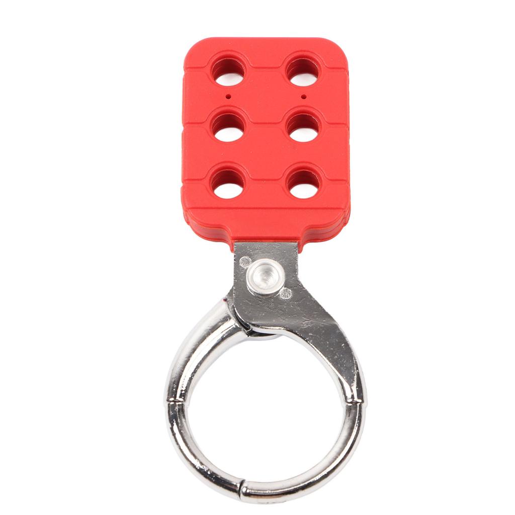 Safety Lockout Hasp 6 Holes Insulating Portable High Strength Tagout Hasp Red Nylon Lock Out for Industry