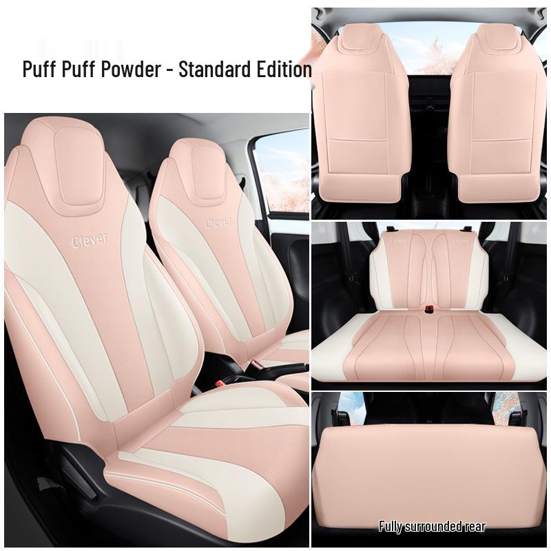 Coway Perforated Leather Car Seat Cushion for All Seasons - Full Surround & Compatible with Electric Seats