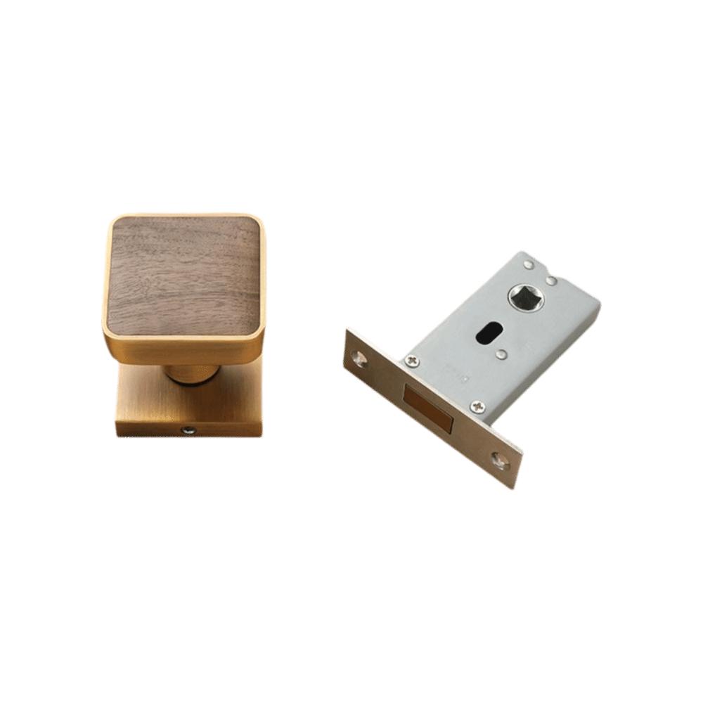 Single Side Single-tongue Lock Walnut Wood Hidden Door Lock Invisible Door Lock Home Furniture
