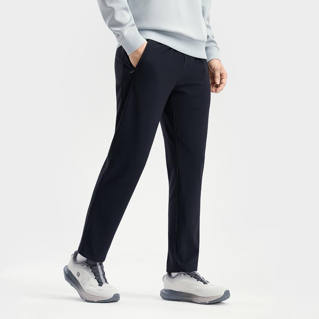 Fila Fitness Fashionable Casual Training Versatile Knitted Sports Pants Men Bottoms Deep-Black A11M541611FBK