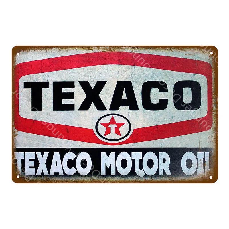 Motor Oil Mobiloil Metal Signs Gasoline Wall Plate Metal Vintage Garage Decor Bar Pub Man Cave Decorative Metal Plaque YA015