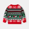 2-7 Years Kids Christmas Style Printed Sweater Round Neck Knitted Sweatshirt