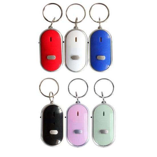1/6ks Píšťalka pro hledání klíčů se zvukovým senzorem Snadné nalezení klíčů Anti-Lost Vybavení Vysoká tvrdost Nouzové světlo Lokalizátor klíčů