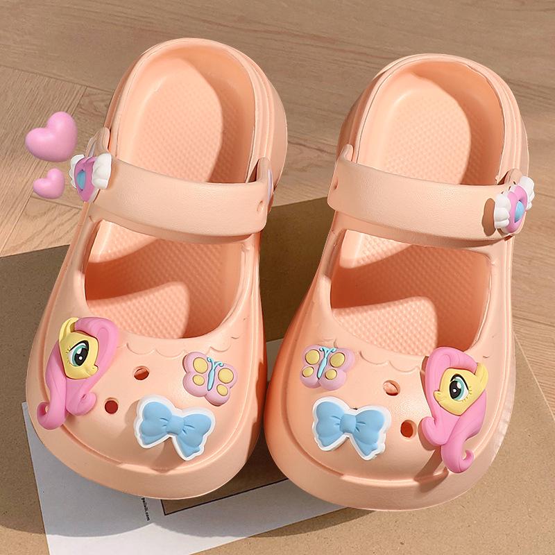 My Little Pony Cute Cartoon Crocs for Kids & Adults - Non-slip Soft Sole for Beach & Home
