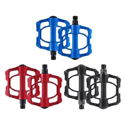 Aluminum Alloy Bicycles Flat Pedals 4 Bearings Bicycles Platform Pedals Replacement Wide Flat Cycling Pedals Enduring