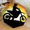 1 Stück Motorrad Sonnenuntergang Thema Hochwertiger Regenschirm, Automatisches Öffnen und Schließen Regenschirm, Multifunktionaler Regenschirm G0811049