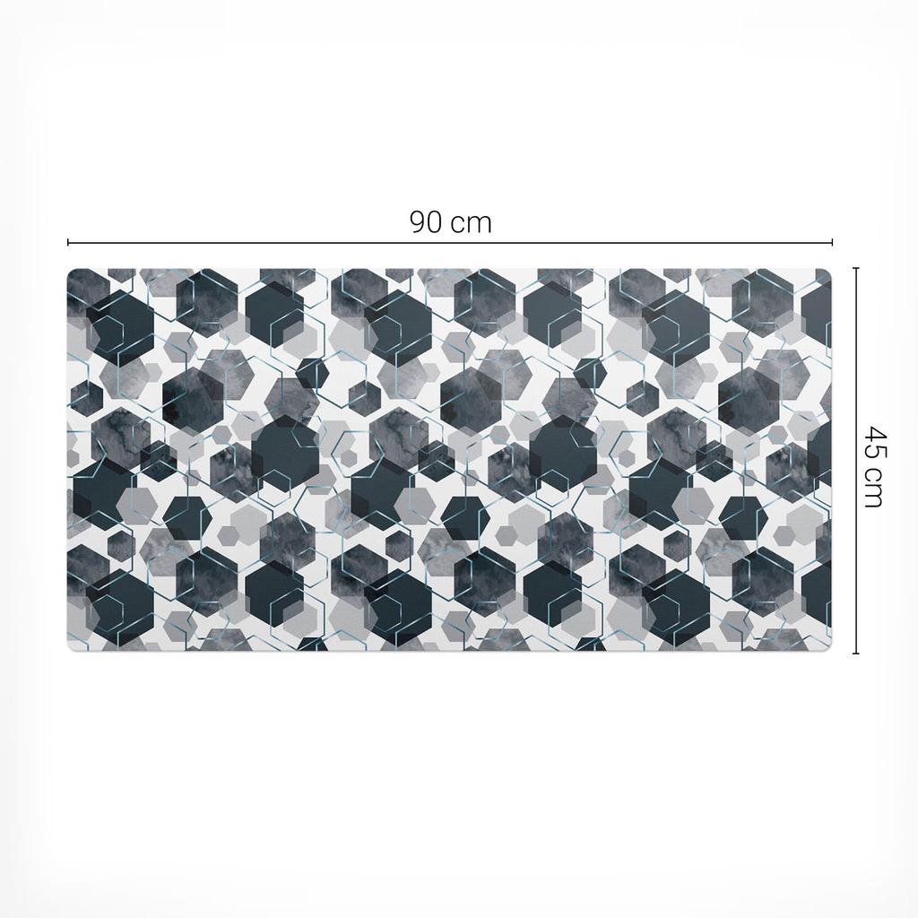 Antypoślizgowa Podkładka Na Biurko Do Biura Geometryczne Heksagony 90X45 Cm