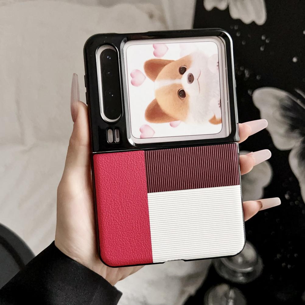 Cloth Plain Leather Three-color Phone Case For Huawei Pura X huawei pura x Camera protect cover Huawei Pura X