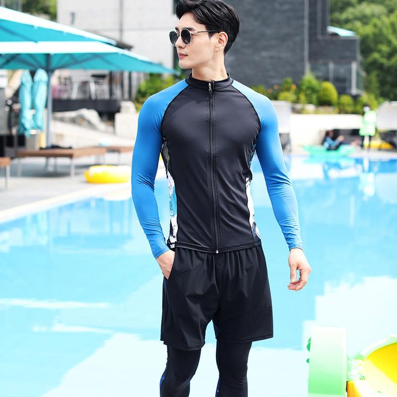 Unisex Quick-Dry Rash Guard Set Swimming Diving Snorkeling UV Protection Long Sleeve Swimwear