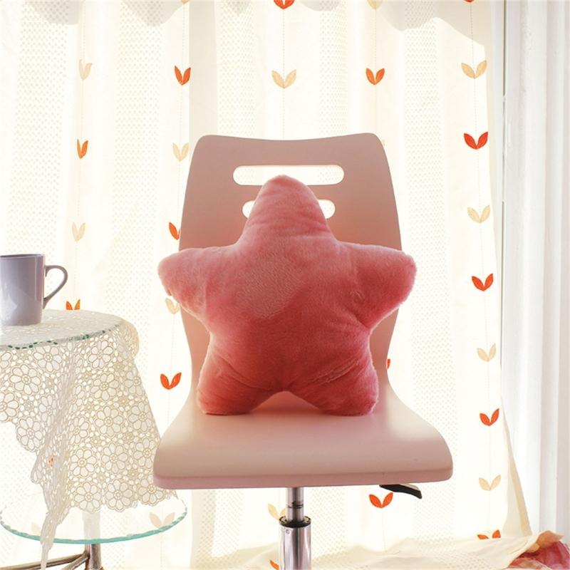 Five Pointed Star Pillow Throwing Pad Short Plushes Cushions Toy for Bedroom Sofa Home Decoration Home Cushions