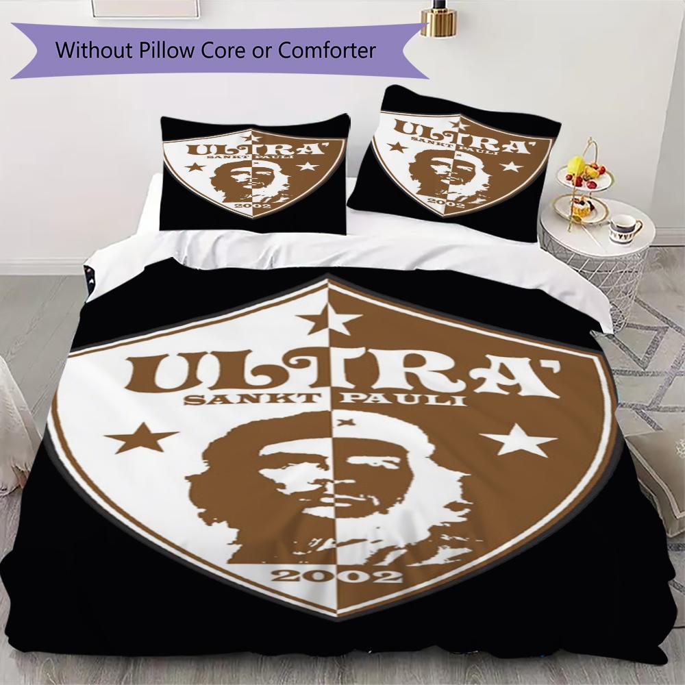 Ropa de cama con estampado ST pauli Juego de edredón Funda de edredón Funda de almohada Decoración del hogar Regalo de cumpleaños (1 * funda de edredón + 2 * fundas de almohada sin relleno)183