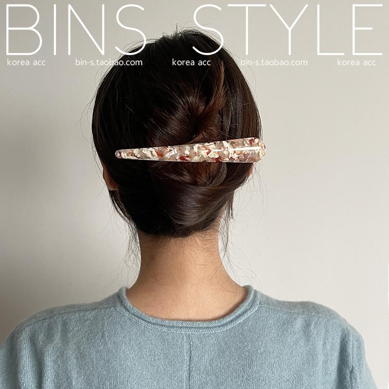 Hohe Qualität Große Größe 13cm Länge Neue Mode Entenschnabel Aufgerollte Haarspange Acetat und Metall Haarnadel Haarspange Haarschmuck