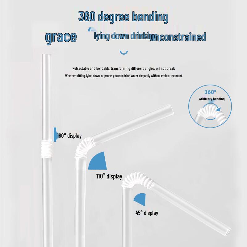 Disposable Bendable Food-Grade Plastic Straws