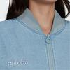 adidas Originals Varsity Jacket With Brand Logo Print And Patchwork Design Women Jackets Sky-Blue HL9070