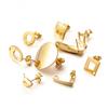20Pcs/Lot Gold Color Stainless Steel Earring Studs Base Pins with Earrings Plug Ear Back for DIY Jewelry Making Supplies