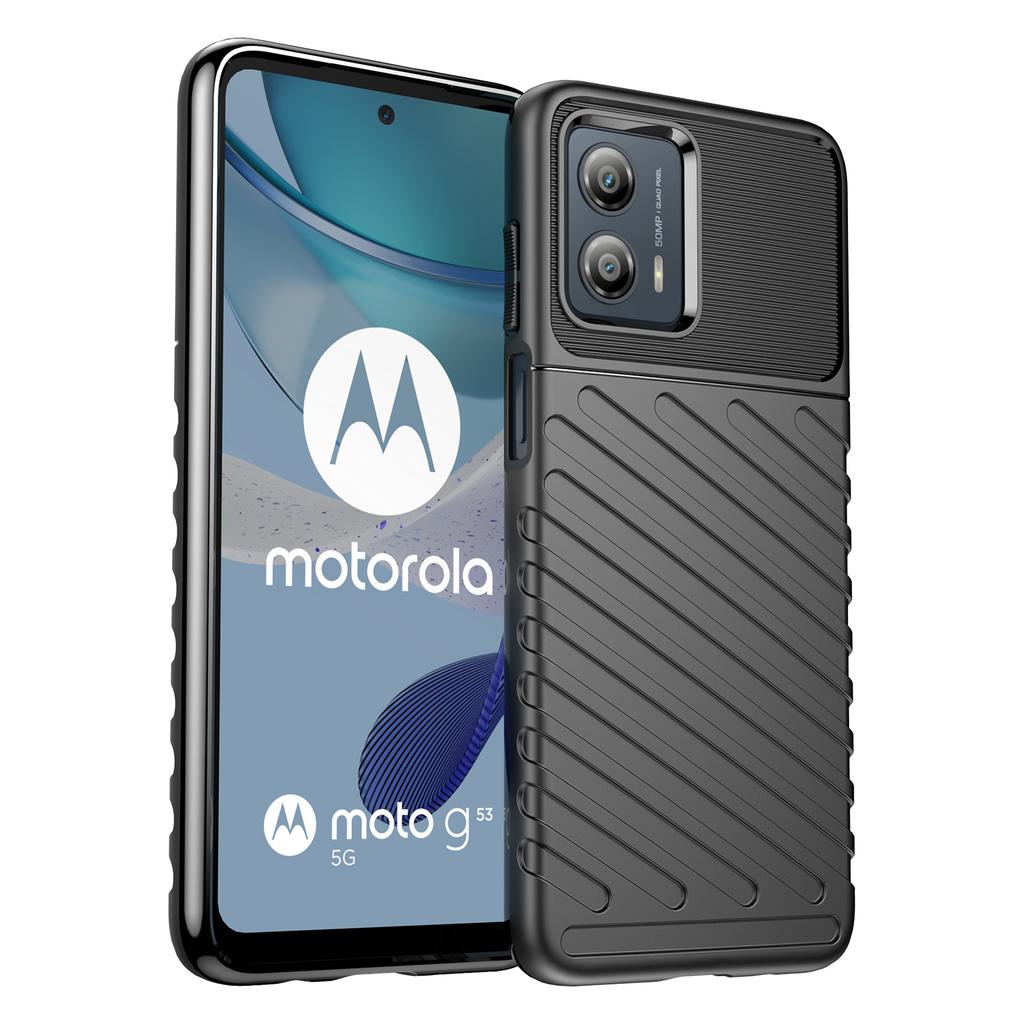 Für Motorola Moto G53 5G Thunder Serie Handyhülle Verdickte TPU Handyhülle Köperstruktur Rutschfeste Handyhülle