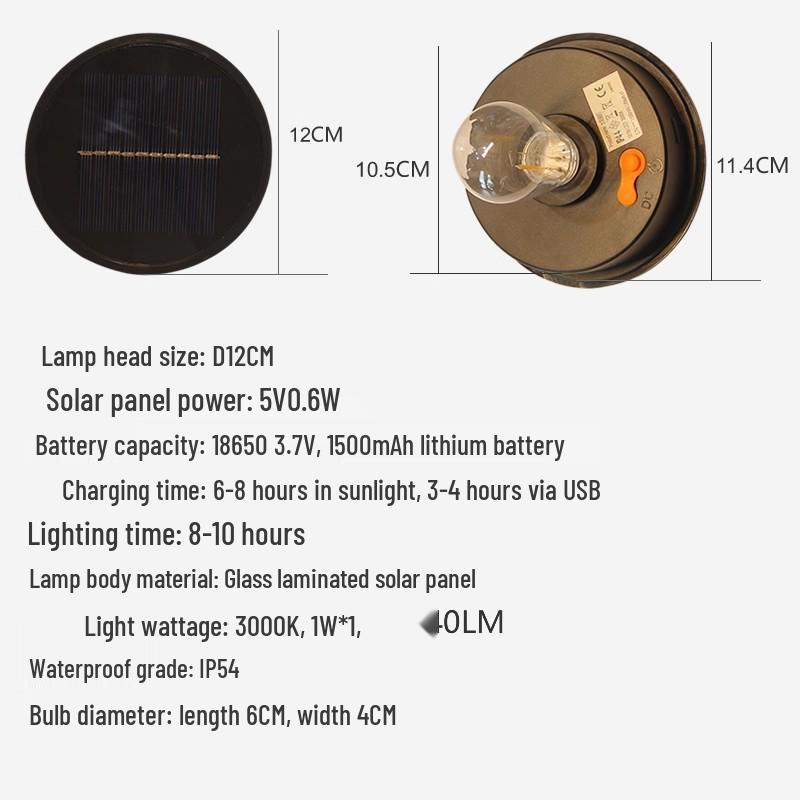 

Солнечная люстра-фонарь в стиле ретро, красный, 2025: Подвесной беспроводной светильник для двора/балкона