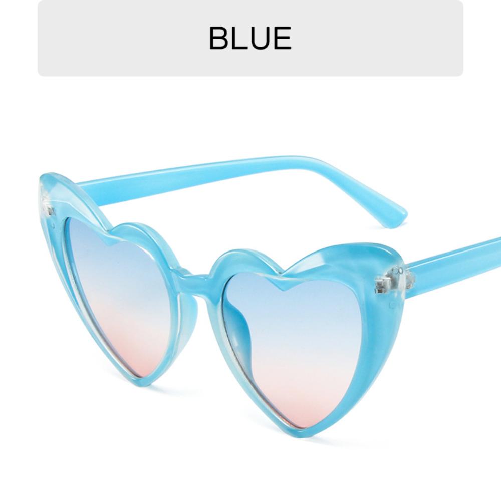Vintage Heart-Shaped Sunglasses for Women Girl Fashionable Beach Party Birthday Photo Eyewear Luxury Brand Designer Sun Glasses