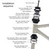 Double Bearing Headset Replacement Tapered Headset 34mm Bicycles Headset Cycling Accessory Easy to Installation