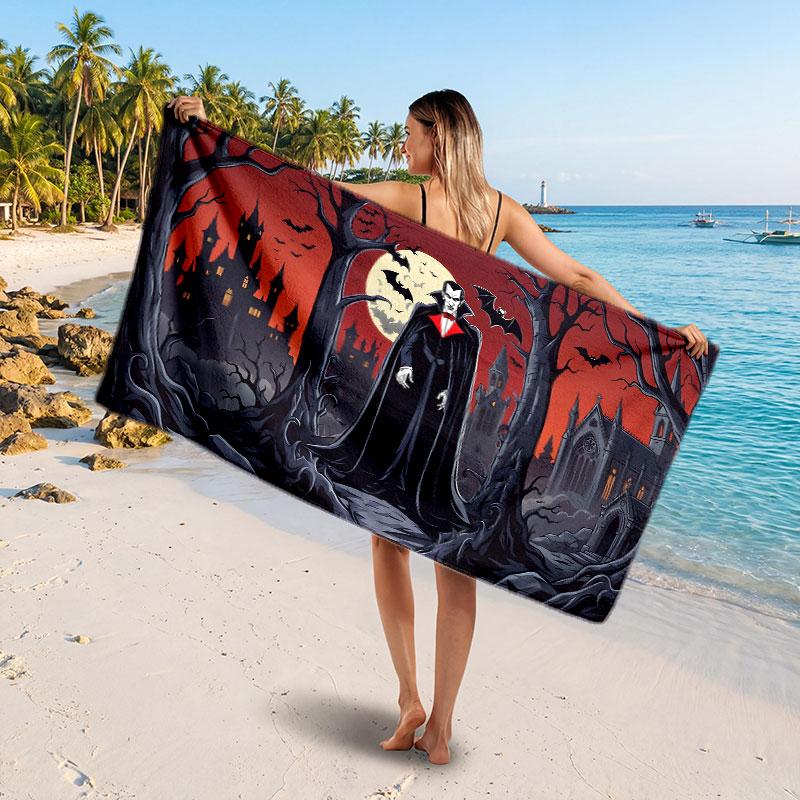 Large Beach TowelDracula Soft Absorbent Towel Beach Bath Home Use