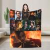 Leon Kennedy Blanket Adults  Flannel Throw Blanket For Sofa Home Comfortable Design Quality Bedspread Gift