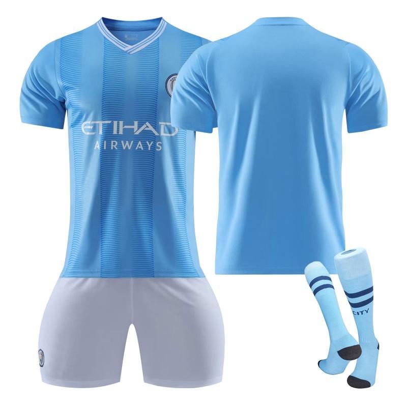 2324 Manchester City Home Football Uniform Harland Set Children's Adult Student Uniforms Men's Women's Jerseys Fans