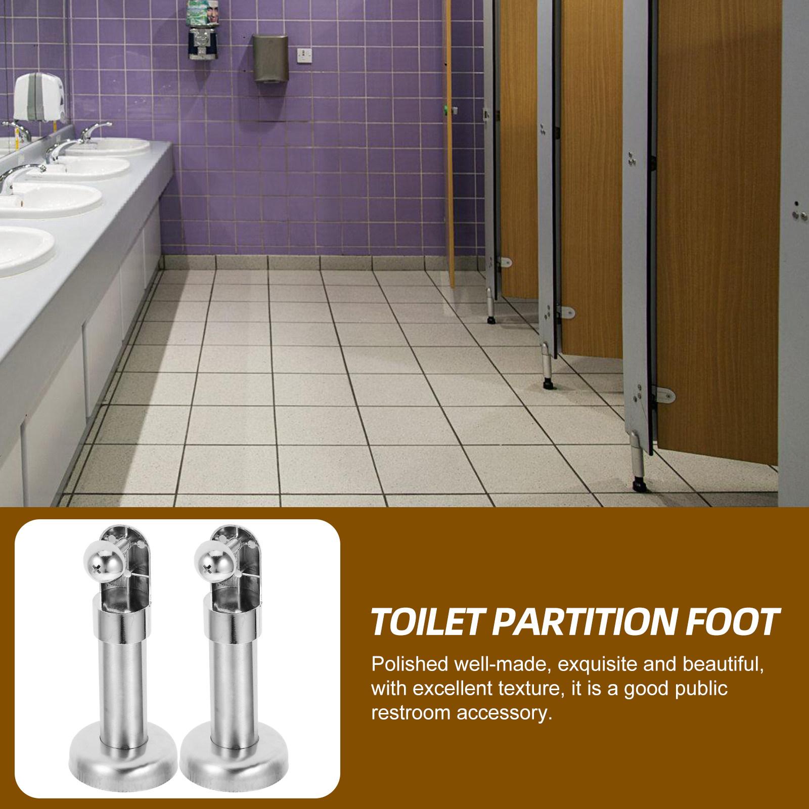 4Pcs Restroom Partition Foot Stainless Steel Toilet Cubicle Support Foot Bathroom Partition Hardware Bathroom Supply other