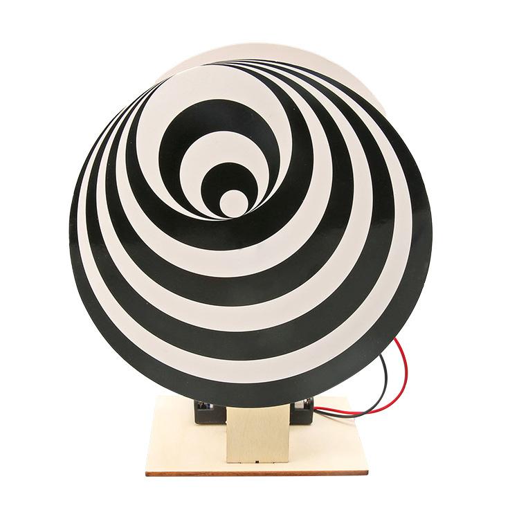 

Детская ручная работа Маленький DIY Иллюзия Дюшана Вертушка Учебные принадлежности для учеников начальной школы STEAM Научный эксперимент Класс чёрный/белый