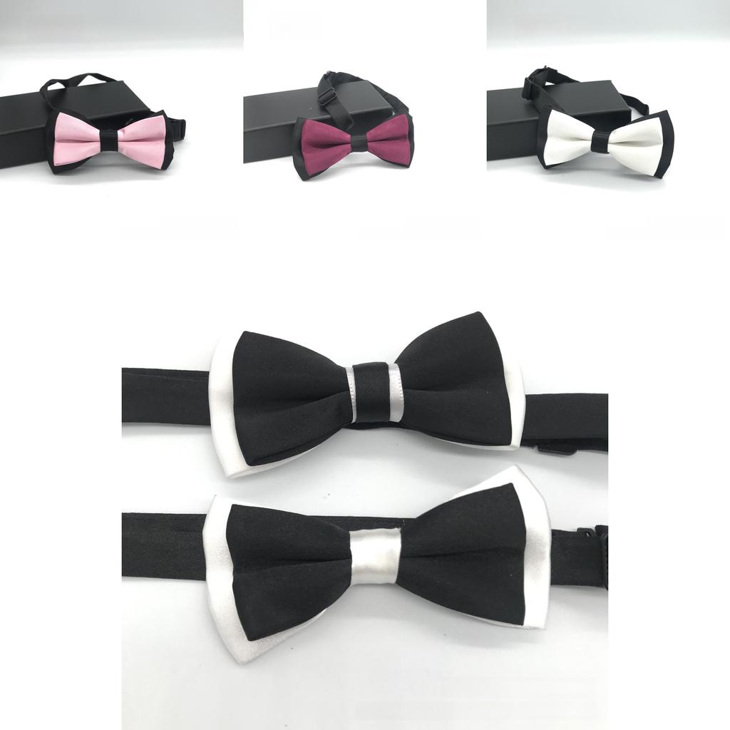 Childrens Double Layer Bicolor Bow Tie With Classic Style For Kids Formal Events
