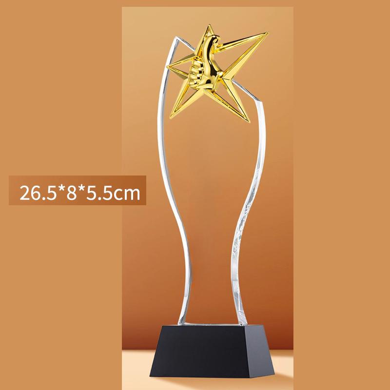

Customized Creative High-end Crystal Trophy, Competition Award Annual Meeting Souvenir, Home Decor, Outstanding Staff Medal, 1Pc