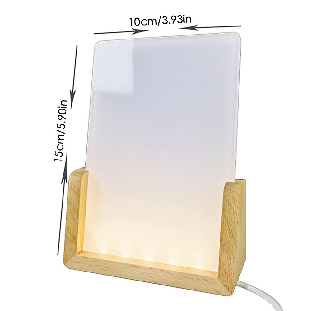 Led Picture Frame Sublimation Led Acrylic Photo Frame Display Stand Crafts Decoration for Home Birthday Christmas Women Men Car
