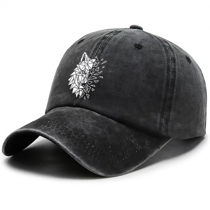 Design Style Wolf Head Printed Baseball Cap Fashion Hats for Unisex Beach Hat for Women Outdoor Breathable Baseball Caps Hot Se