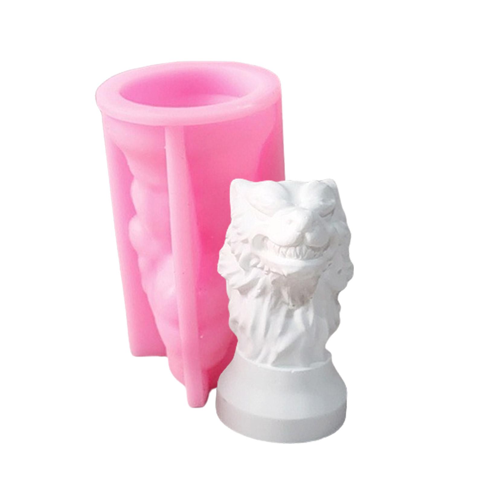 

3D Wolf Head Silicone Candle Molds Temperature Resistant for Candle Soap Home Decoration Cement Gypsum Silicone Molds 1