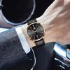 Men's Ultra-Thin Watch 6.5mm Simple Fashion Casual Business Japanese Quartz Movement 40mm Black Leather Band