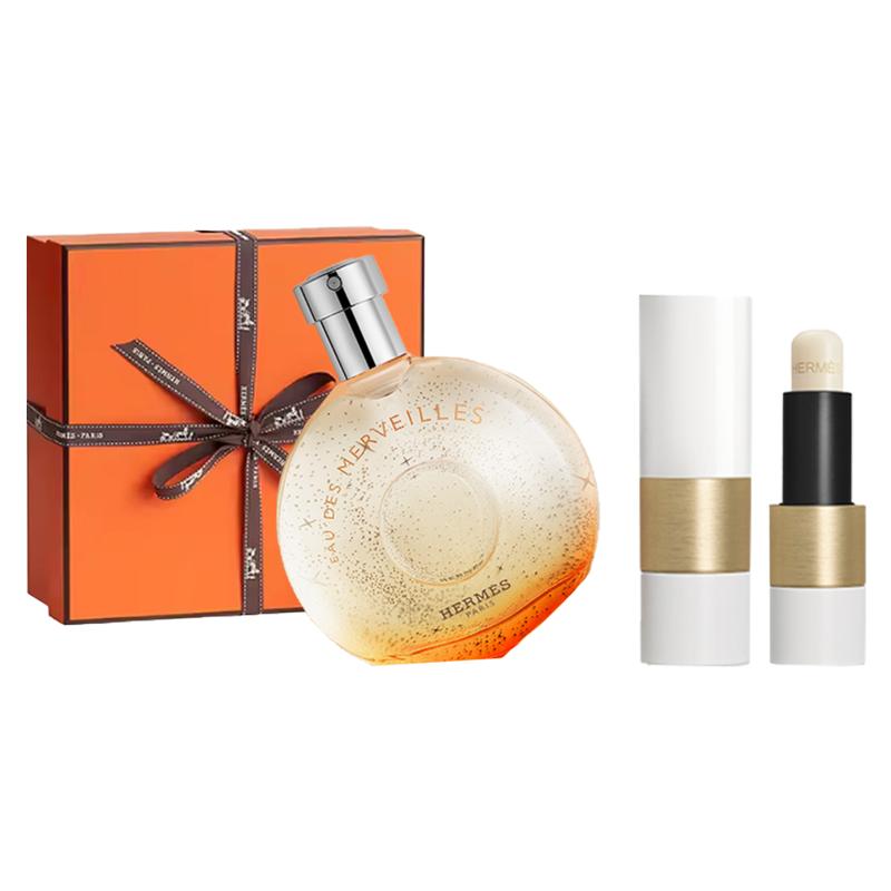 Hermes Orange Starlight Perfume Lipstick Set Eau de Toilette EDT Fresh and Charming 6563161 6563161-Orange Star Light Fragrance 50ml + Lip Balm 3.5g