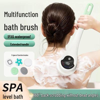 Multifunctional Waterproof Electric Bath Brush: Body Massager & Exfoliating Mud Remover