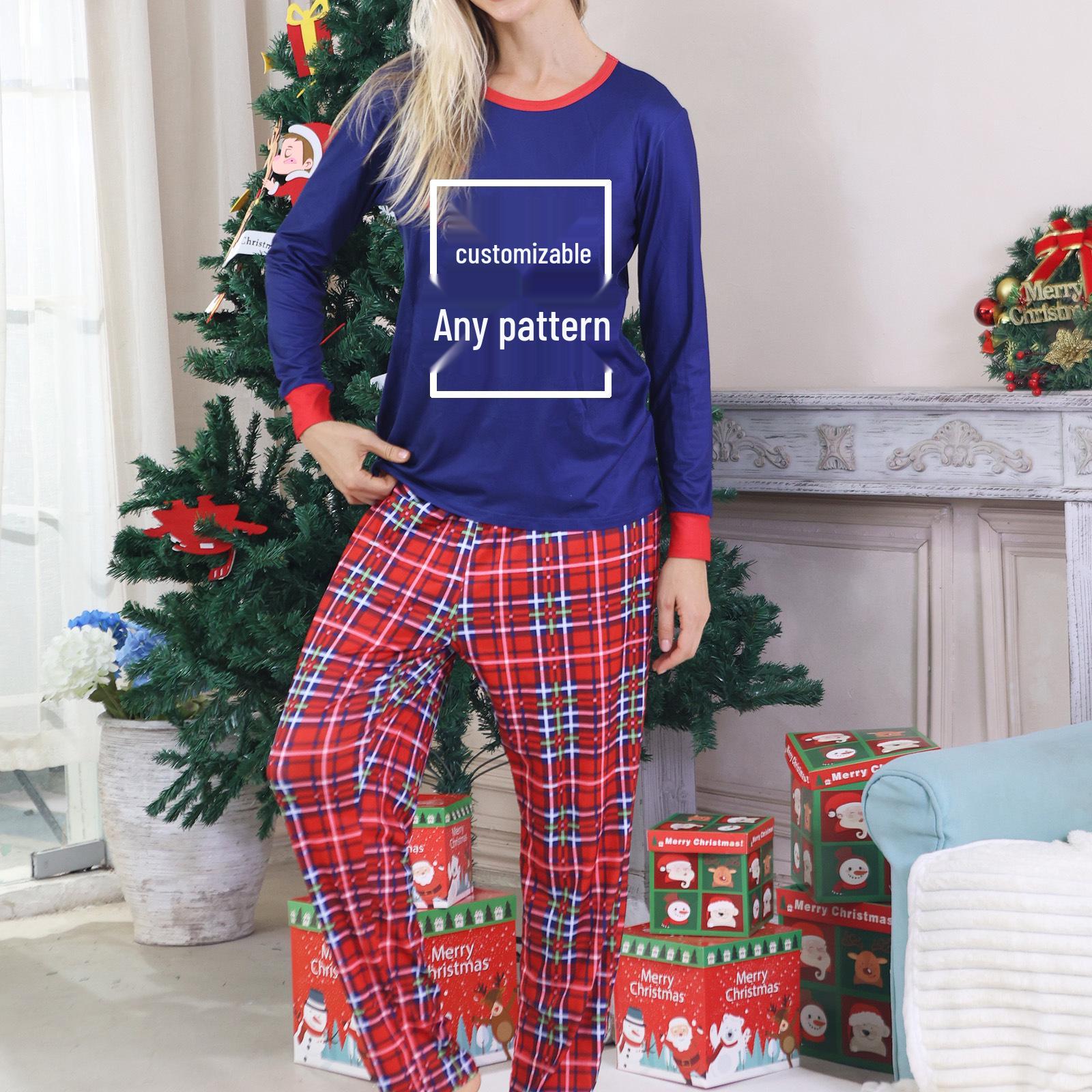 

Women s European & American Christmas Two-Piece Homewear Pajama Set XL