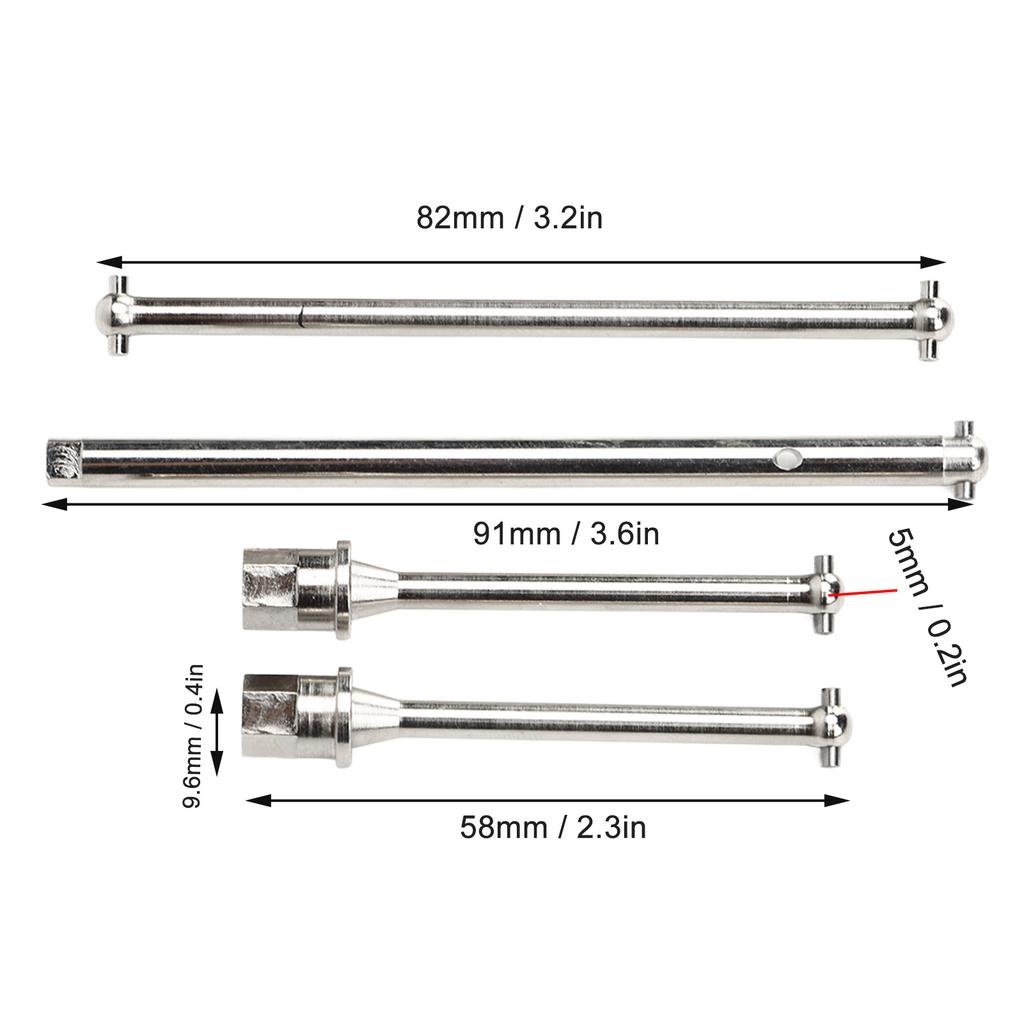 RC Middle Rr Drive Shaft Metal Steel Drive Shaft for     JR 1/18 RC Car Upgrade Part