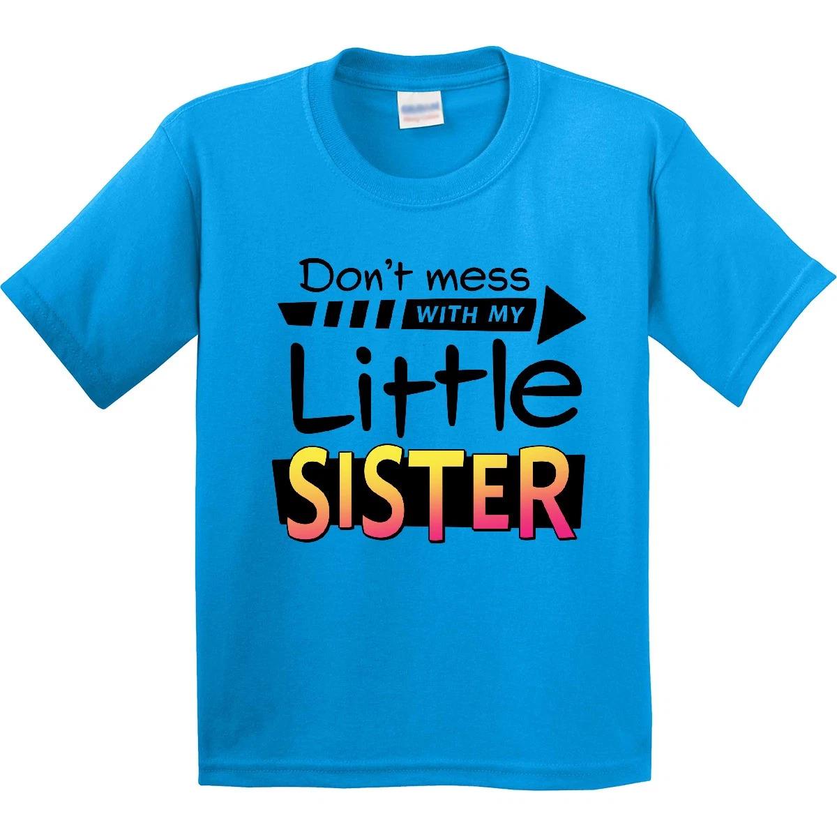 Inktastic Don t Mess With My Little Sister Youth T-Shirt Siblings Promoted Tee 100