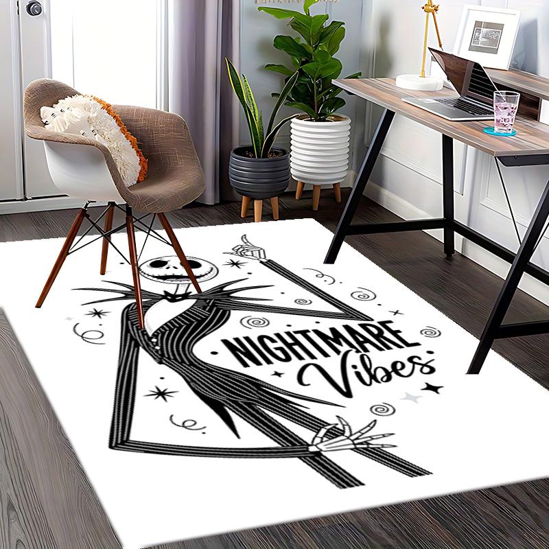 1pc Nightmare Before Christmas Carpet for Playroom Bedroom Living Room Sofa Home Decor,Game Area Rug Non-slip Floor Mat. D7280161