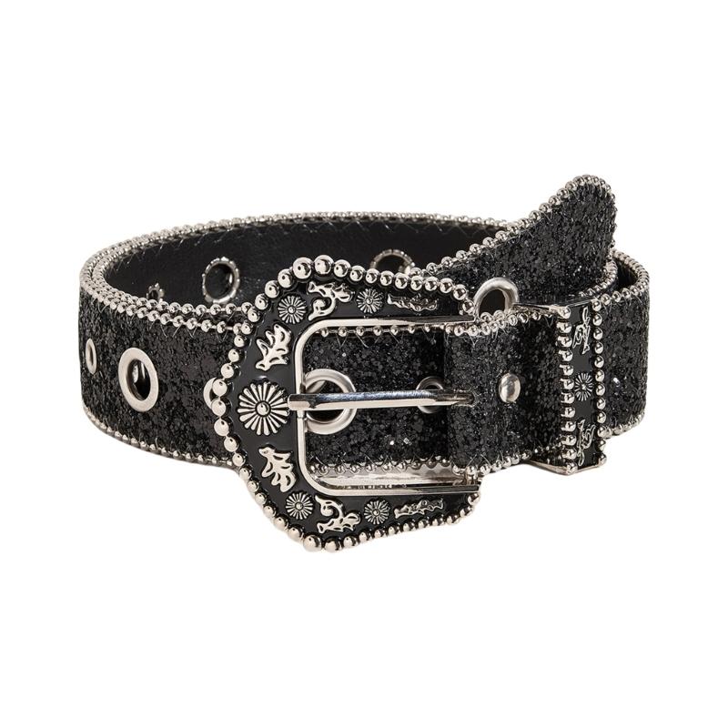 Fashionable Wide Waist Belt Elegant Glitters Belt Vintage Styles Waistband for Dresses and Jeans