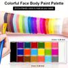 Face Painting Kit Oil Palette, Professional Face Paint Flash Non Toxic Safe Tattoo Halloween FX Party Artist Fancy Makeup Painting Kit