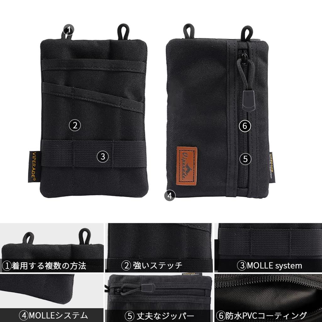 VIPERADE VE1 Pocket Tool Pocket Nylon Pocket Organizer for Storage of EDC Perfect Gift for Holds Tactical and Notebooks Organizer, Men's Organizer,